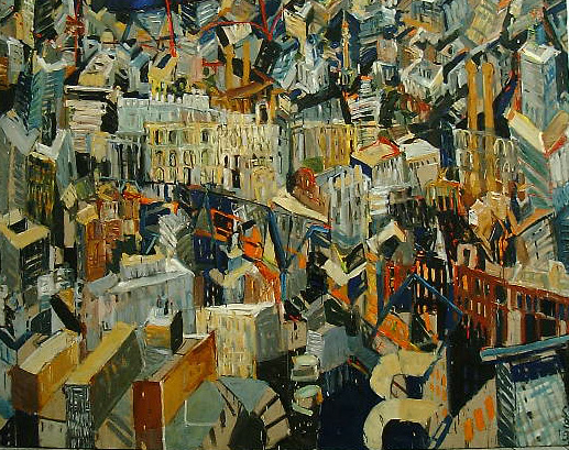 Berlin, Oil on Canvas, 200 x 260 cm, 1992 @ Stefanie Bürkle - VG Bild-Kunst