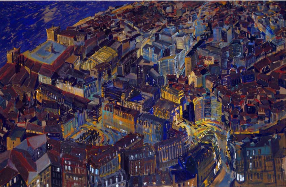 Lisbonne, Acrylic on Canvas, 200 x 300 cm, 1989 @ Stefanie Bürkle - VG Bild-Kunst