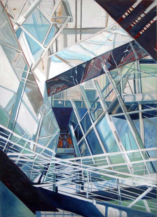 Upward, 170 x 235 cm, Oil on Canvas, 2006 © Stefanie Bürkle - VG Bild-Kunst