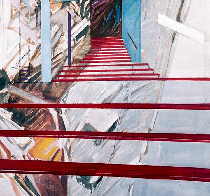 Detail from Stair Catastrophy, 190 x 130 cm, Oil on Canvas, 2008 © Stefanie Bürkle - VG Bild-Kunst