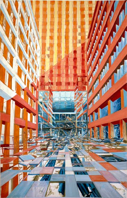 Urbicande, 200 x 300 cm, Oil on Canvas, 2005 © Stefanie Bürkle - VG Bild-Kunst